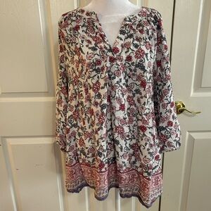 Marisa Christina lightweight floral tunic, size 2X
